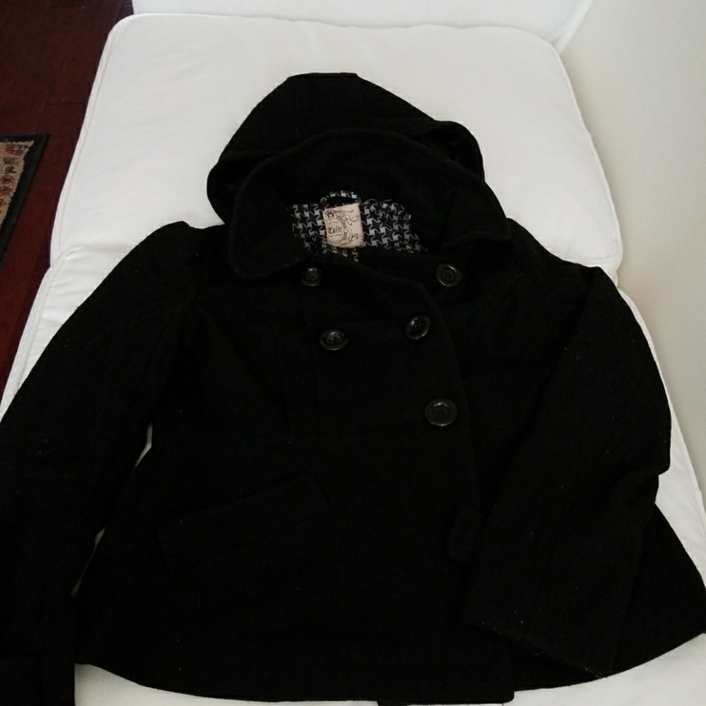 Tulle pea coat